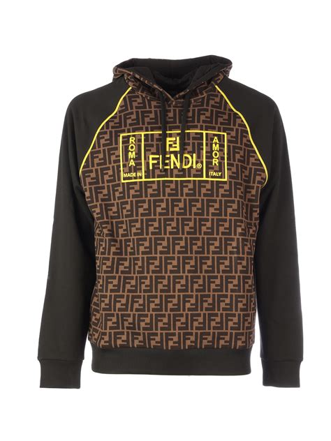 mens fendi logo hoodie|fendi windbreaker men.